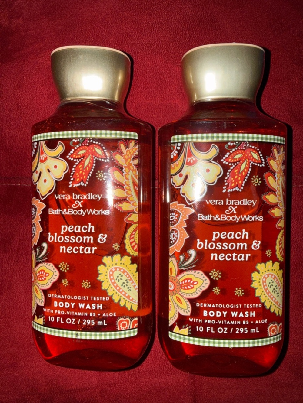 Vera Bradley & BBW 2pc Body Wash Peach Blossom & Nectar
